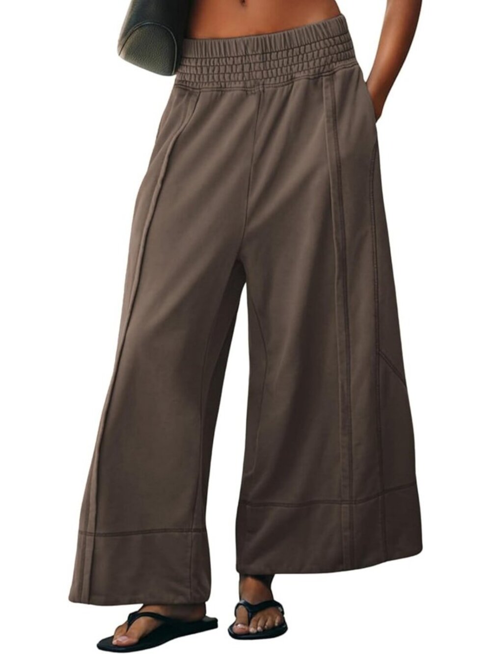 Casual Cotton Wide Leg Pants for Women | Baggy Palazzo Sweatpants, Comfy Fit